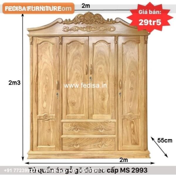 Wooden Wardrobe Design wooden Almirah Design Model No - 0282
